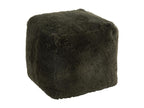 Pouf Carré Déco Peau de Mouton 45cm Vert CXOR37570