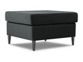 Boisona - Pouf Boisona en velours gris foncé - 70x70x45cm DLUT49002