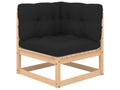 Salon de jardin 8 pcs avec coussins Bois de pin solide 6 OOPP77485