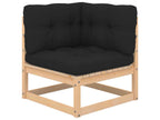 Salon de jardin 8 pcs avec coussins Bois de pin solide 6 OOPP77485