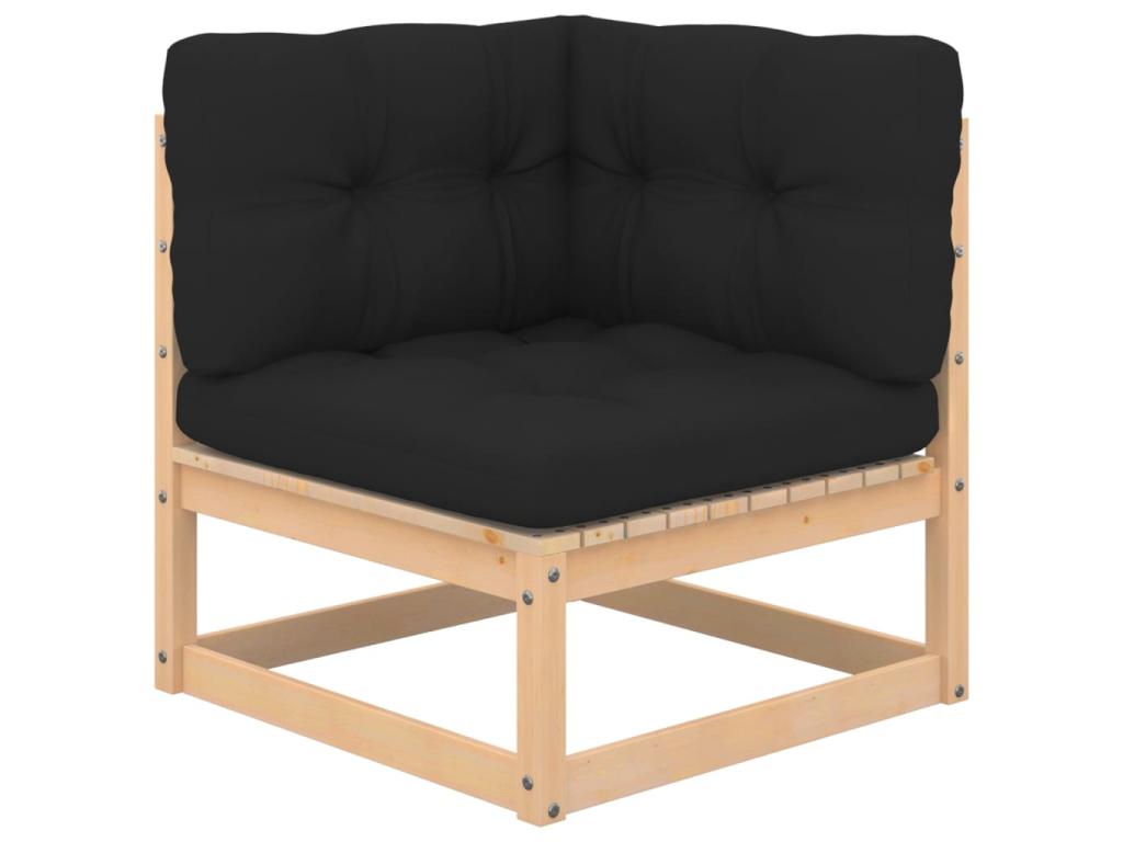 Salon de jardin 8 pcs avec coussins Bois de pin solide 6 OOPP77485