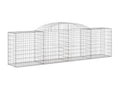 Paniers à gabions arqués 3 pièces 300x50x80/100 cm fer galvanisé LGZJ46033