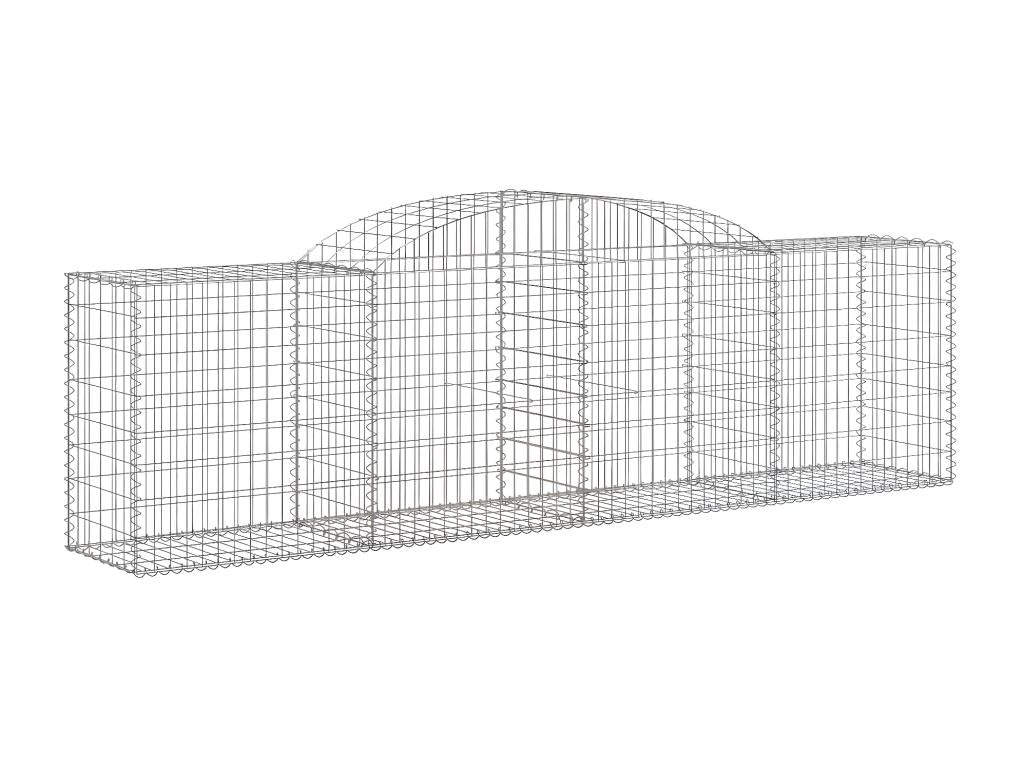 Paniers à gabions arqués 3 pièces 300x50x80/100 cm fer galvanisé LGZJ46033