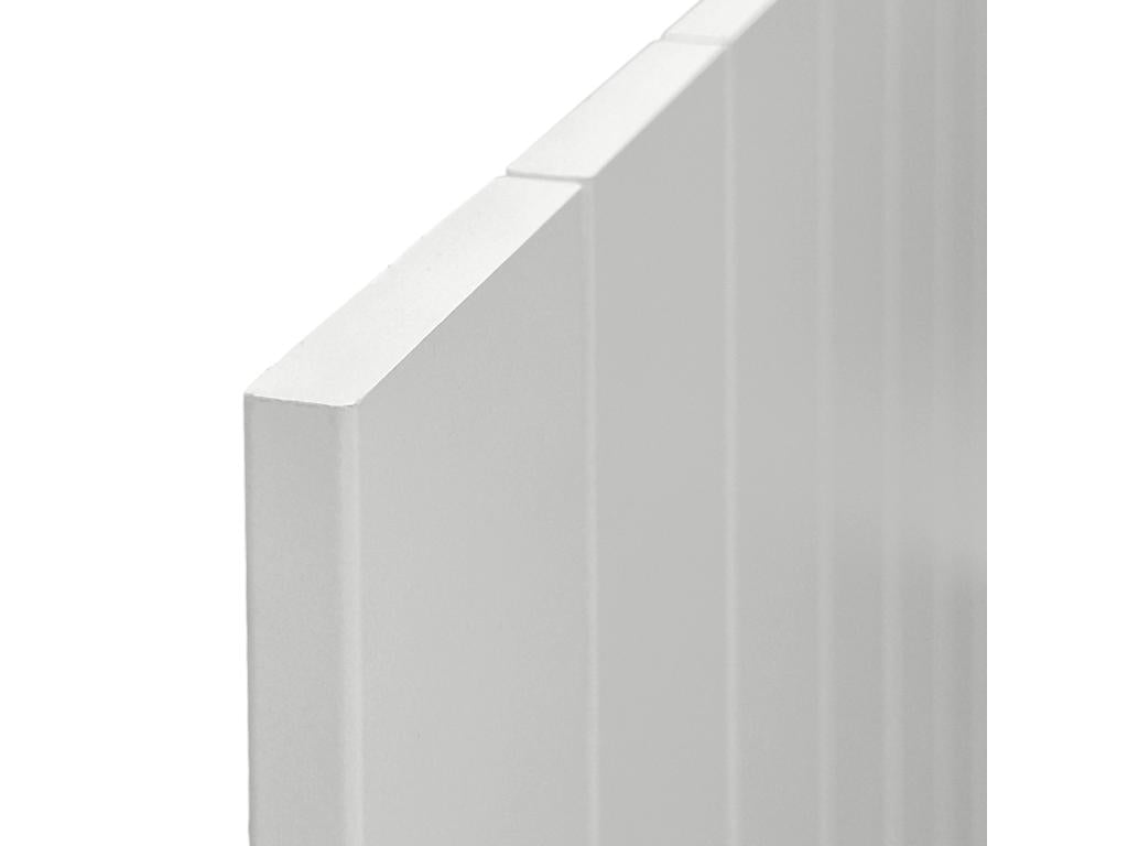 Boisona Tête de Lit Bois Recyclé Dm Style Vertical avec Pieds 90x115cm Lits 90 - Blanc Massif MOED66239