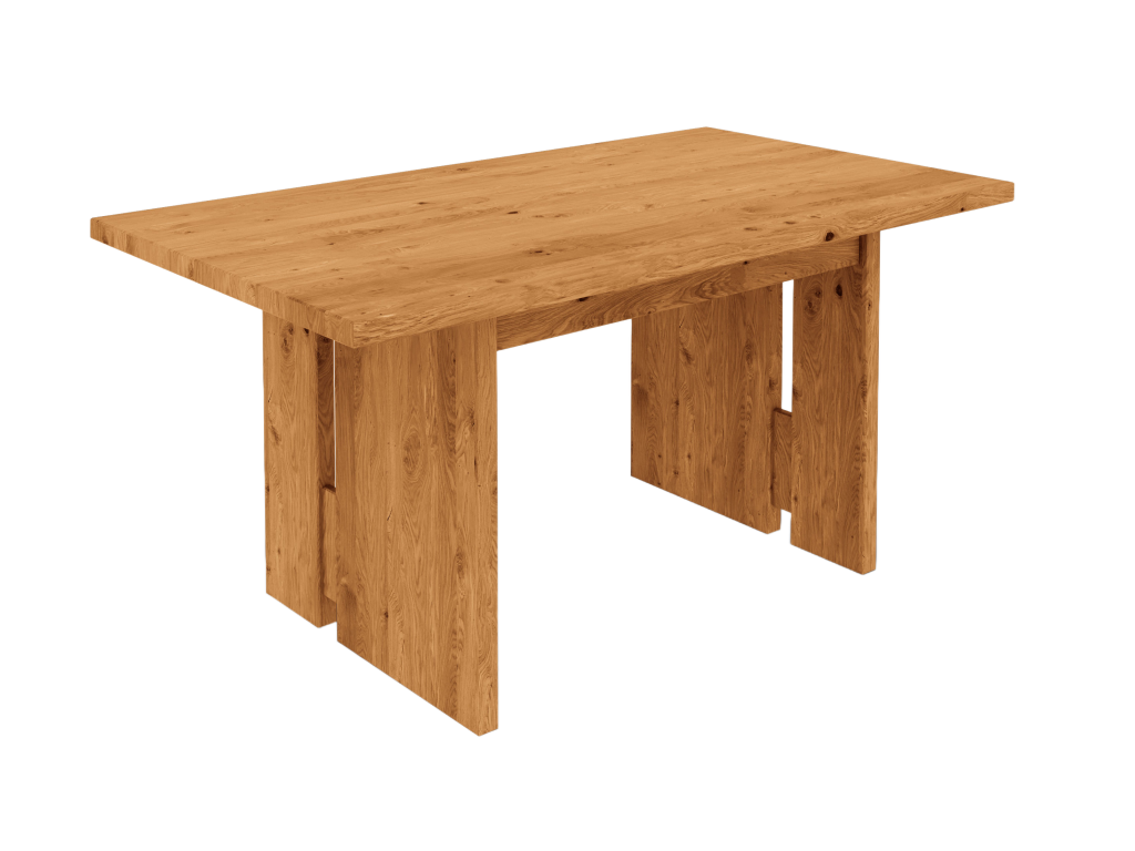 Boisona - Table de salle à manger 100x120 en chêne sauvage huilé naturel OYSJ74195