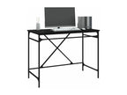 Bureau noir 100x50x75 cm bois d'ingénierie et fer INNA05373