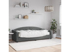 Lit de jour avec matelas gris foncé 80x200 cm tissu SONS78320