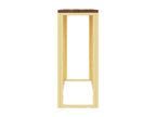 Table console doré acier inoxydable et bois massif récupération GSAM80825