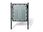Portail simple de clôture Noir 100x125 PBQY69547