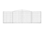 Paniers à gabions arqués 7 pièces 400x30x120/140 cm Fer galvanisé WDSU61166