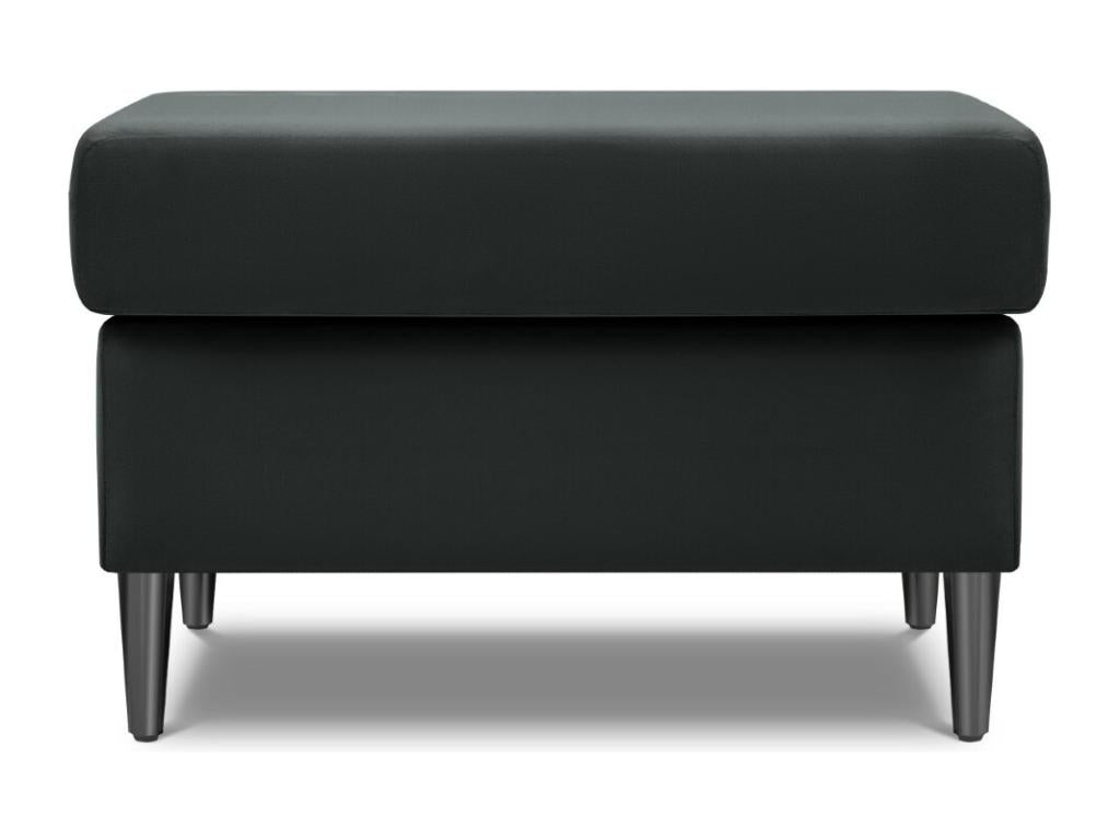 Boisona - Pouf Boisona en velours gris foncé - 70x70x45cm DLUT49002