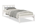 Cadre de lit extra long sans matelas 80x210 cm bois massif pin TFVW19330