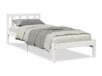 Cadre de lit extra long sans matelas 80x210 cm bois massif pin TFVW19330