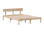 Lit bibliothèque sans matelas 140x200 cm bois massif de pin WIFP88122