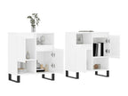 Buffets 2 pcs blanc brillant bois d'ingénierie CQUR71581