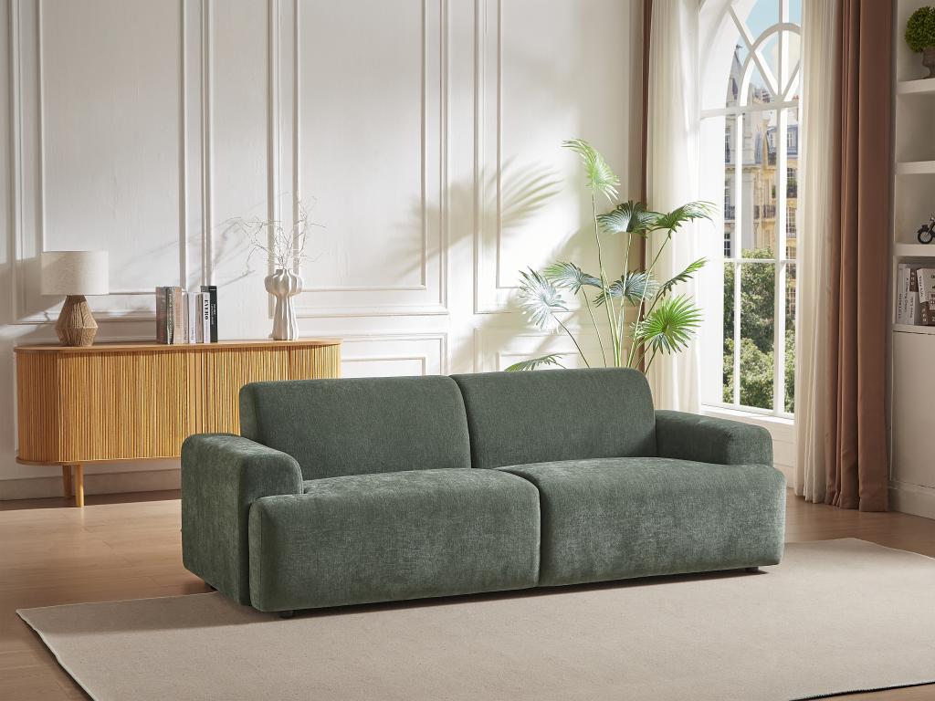 Canapé 3 places en tissu vert Boisona GYTU99461