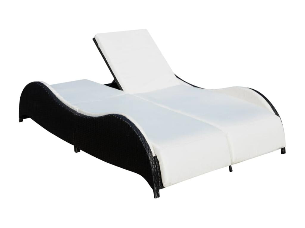Transat chaise longue bain résine noire 200x132x45 cm 02 0012729 NEKJ94300