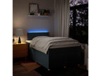 Sommier à Boisona de lit avec matelas bleu 120x190 cm tissu LEEB02461