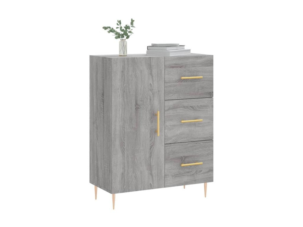 Buffet Boisona gris 69,5x34x90 cm bois d'ingénierie ZUJV47051