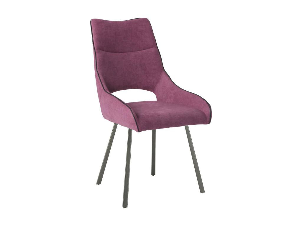 Boisona - Lot de 4 Chaises Tissu Coloris Violet CYIX71071