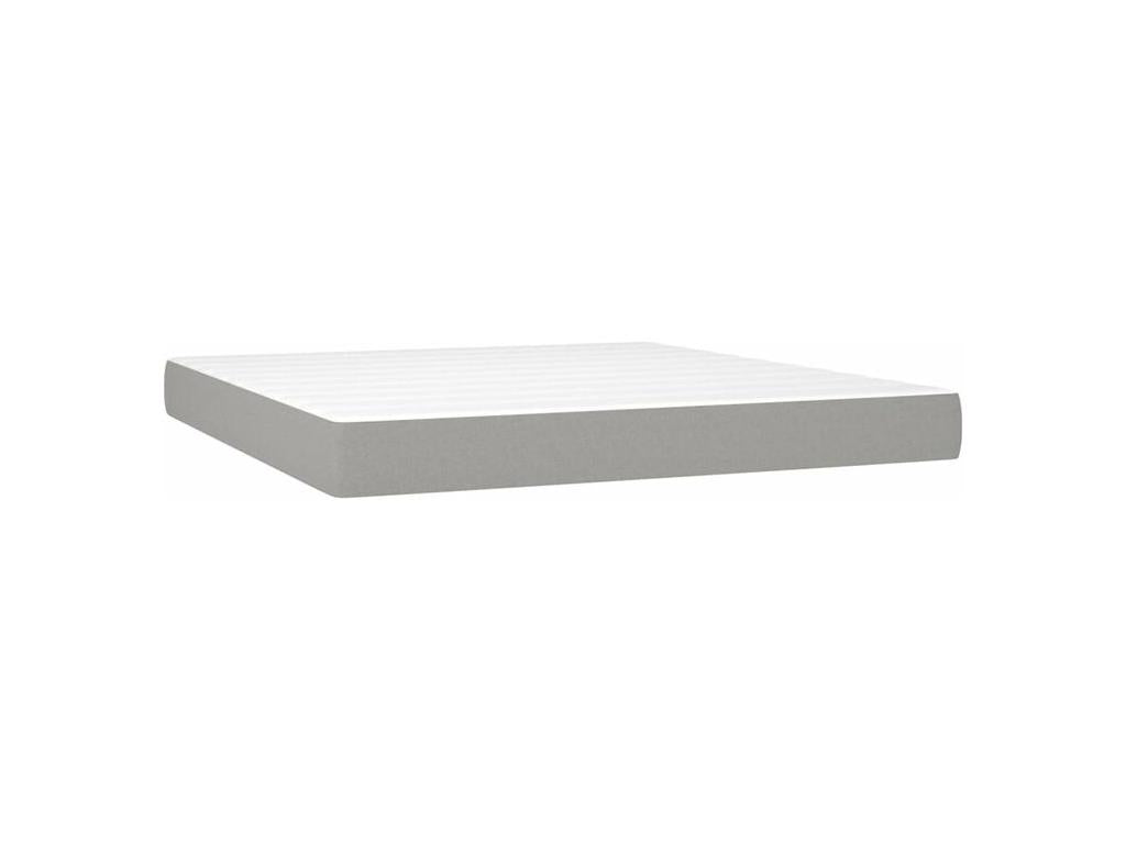 Sommier à Boisona de lit avec matelas Gris clair 160x200 Tissu SUOT34693