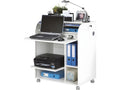 Bureau Informatique Blanc à Boisona 5 Niches L 79,2 H 93,8 P 53,2 cm - Coloris Boisona 400 EEMB62298