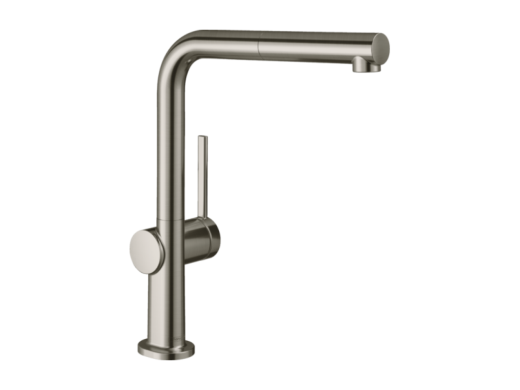 Robinet de cuisine avec douchette Boisona M54 270 sBox aspect acier inox ABRL85319