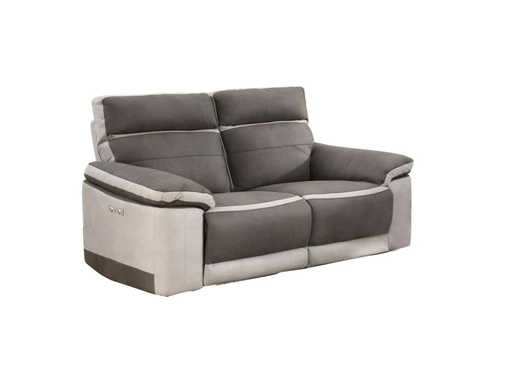 Canapé détente 2,5 places motorisé en tissu bicolore Boisona GFWU10653