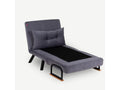 Fauteuil convertible tissu Boisona-Couleur Gris-Fauteuil 1 place EFWO13462