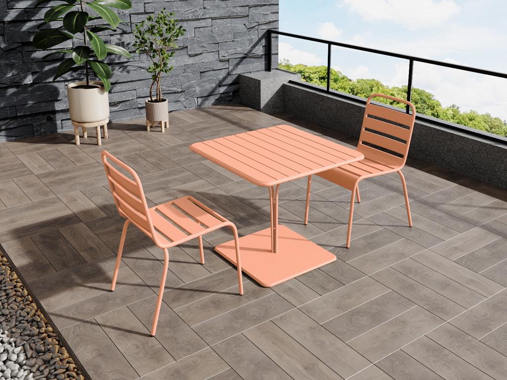Table de jardin L.80 cm en métal - Boisona clair - Boisona HDQP52179