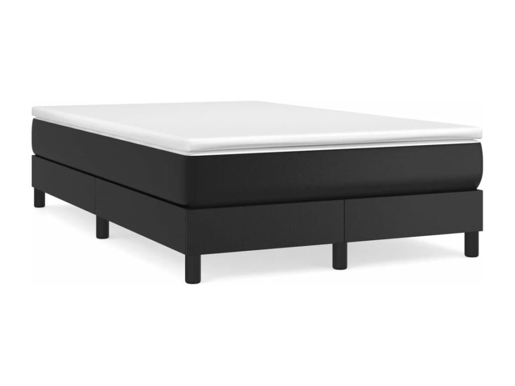 Sommier à Boisona de lit avec matelas noir 120x190 similicuir RPNY53936