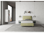 Lit 1 place et demi avec sommier rembourré 120x190 microfibre vert Boisona Large HRGS74834