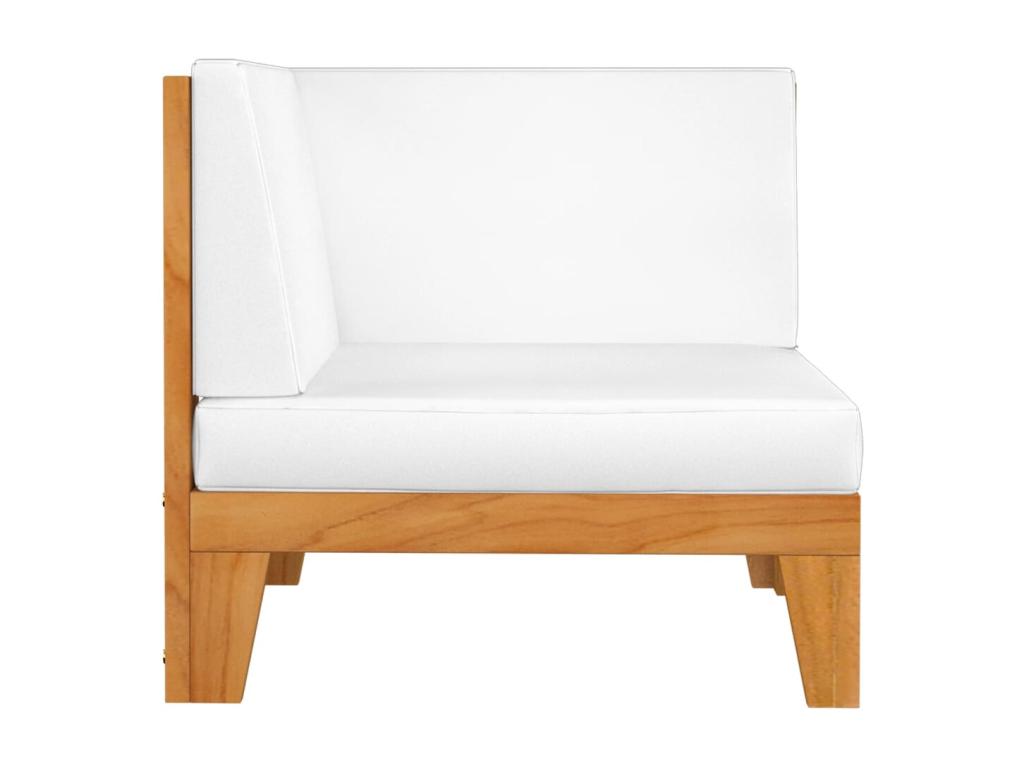 Salon de jardin 9 pcs avec coussins Bois d'Boisona solide CMJI03302
