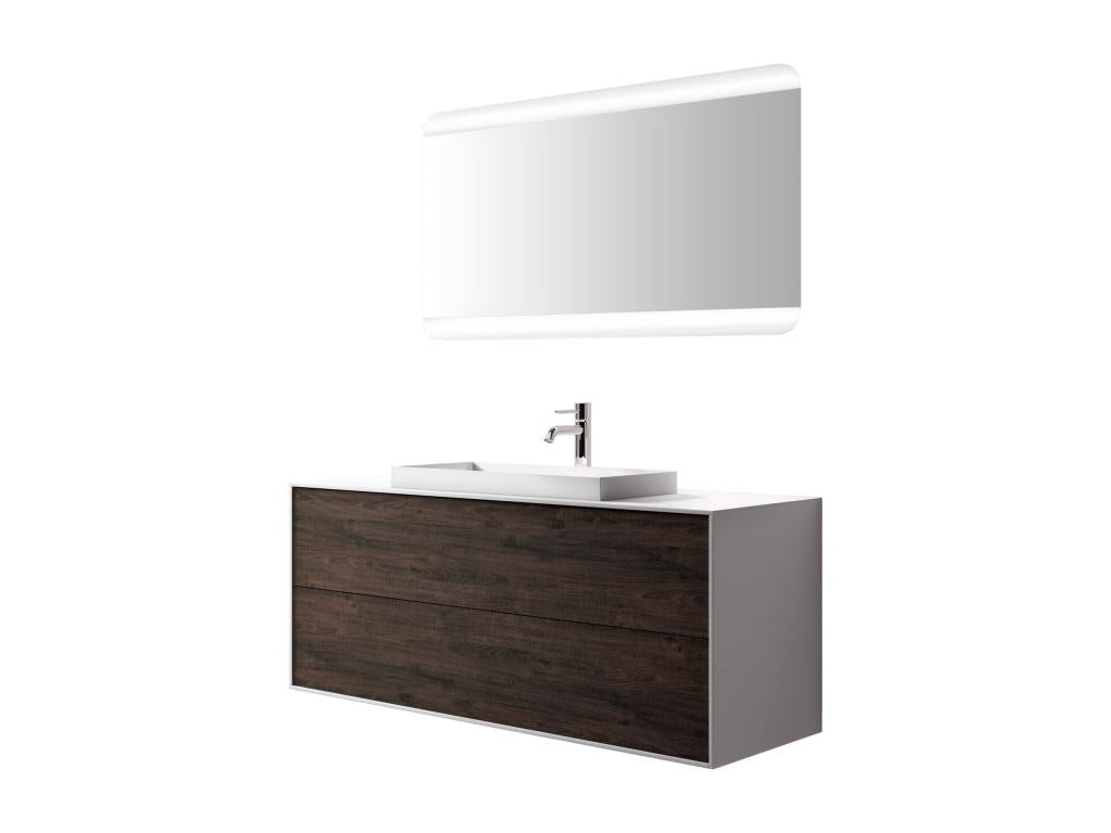 Ensemble de salle de bain 3 pièces Boisona brun foncé HKVM42358