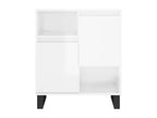 Buffets 2 pcs blanc brillant bois d'ingénierie CQUR71581