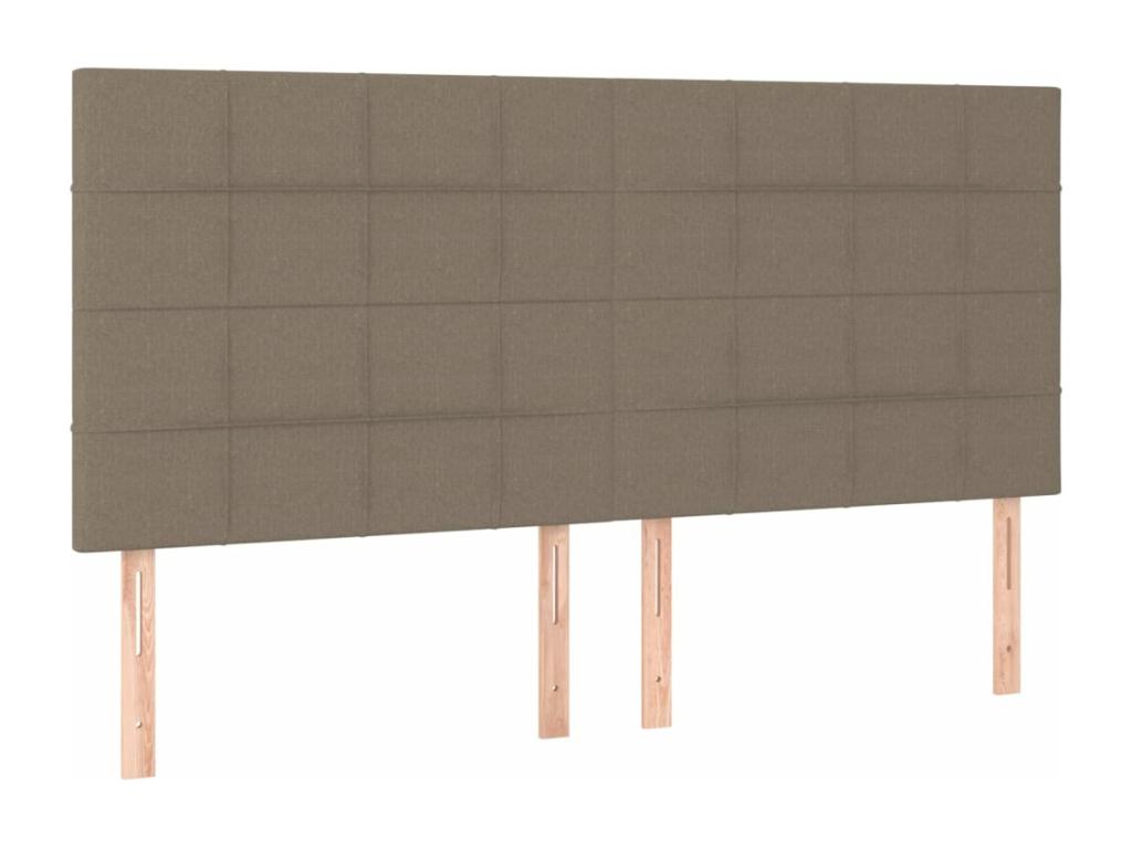 Tête de lit 4 pièces Boisona 100x5x78/88 cm Tissu SEUM55154