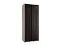 ARMOIRE Boisona 8 À PORTES COULISSANTES 235.2/120/60 2 portes Blanc/Noir/Noir QECB38879