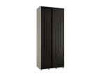 ARMOIRE Boisona 8 À PORTES COULISSANTES 235.2/120/60 2 portes Blanc/Noir/Noir QECB38879