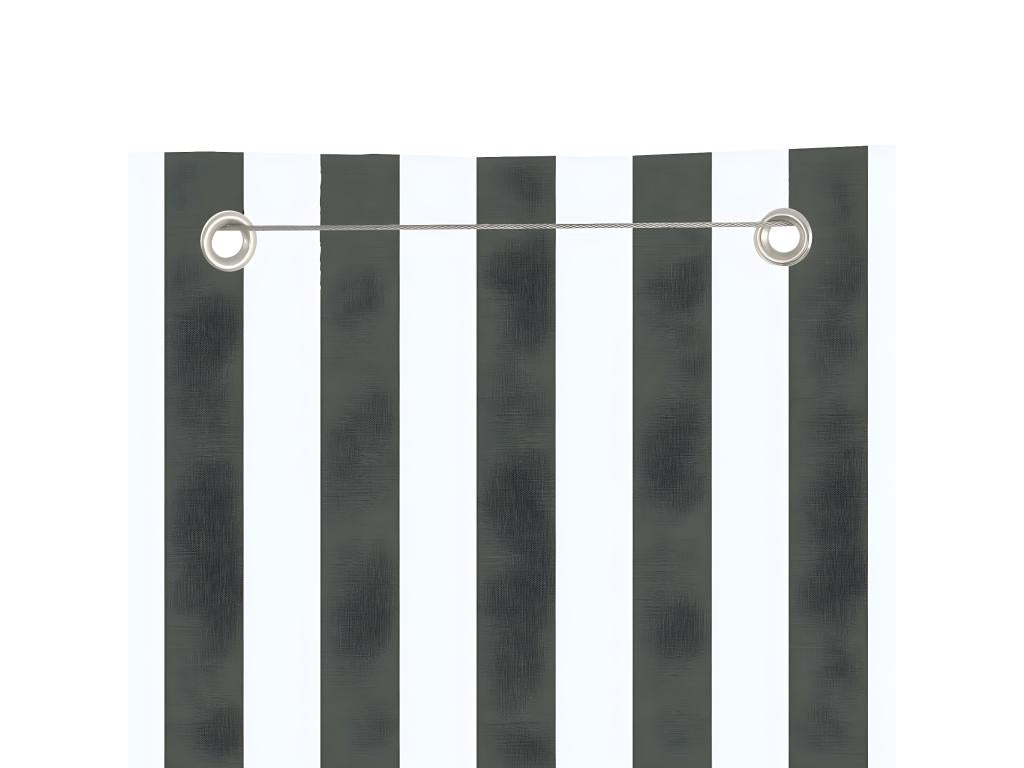 Paravent de balcon Anthracite et blanc 140x240 cm Tissu Boisona OVGS07632