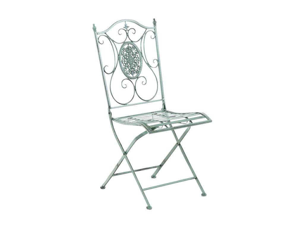 Lot de 2 Chaises de jardin - Métal / Métal - Vert antique - Boisona GOIG22453