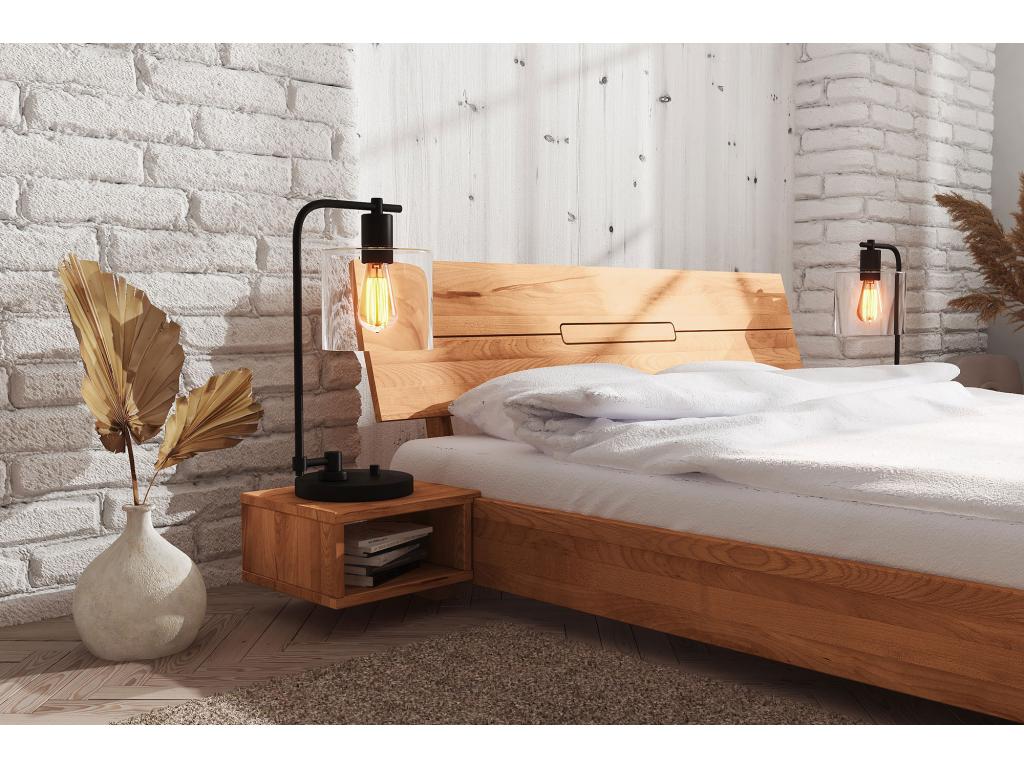 Boisona - Table de nuit suspendue en coeur de hêtre huilé naturel ERVD37666