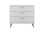 Chambre complète lit bébé 60x120 commode et armoire Lysvia - Blanc SMTY96334