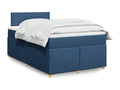 Sommier à Boisona de lit avec matelas bleu 120x190 cm tissu LEEB02461