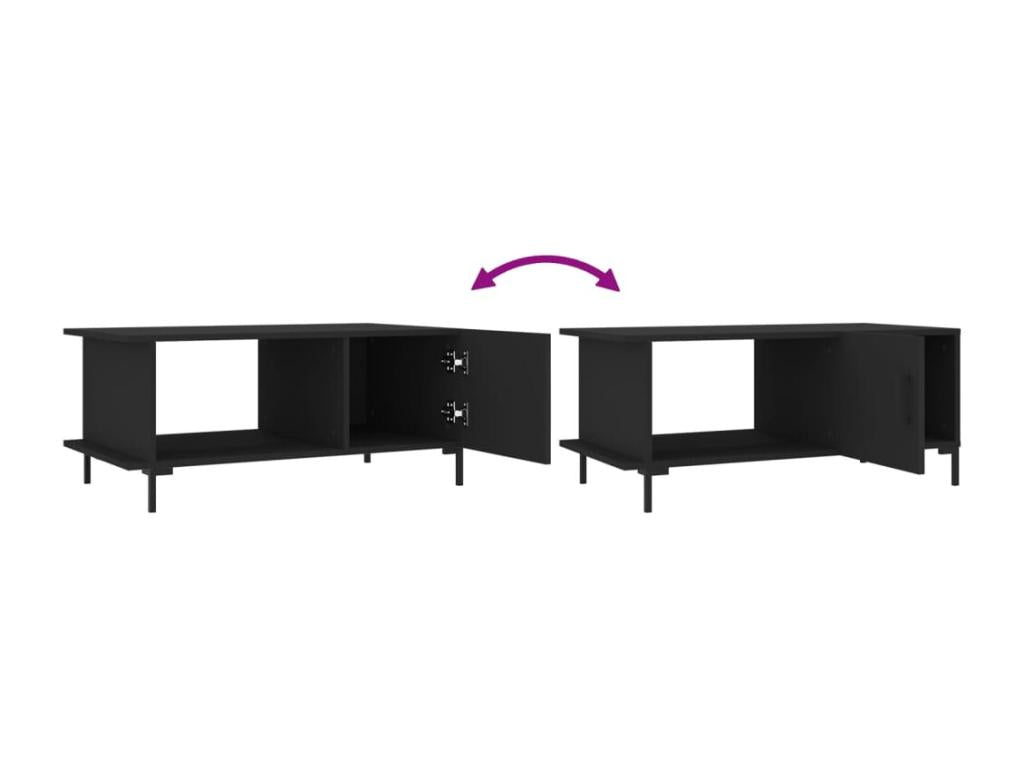 Table basse noire 90x50x40 cm bois d'ingénierie FYLH48700