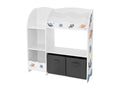 Boisona étagère pour enfants avec 8 compartiments de rangement 2 boîtes amovibles HPKC03008