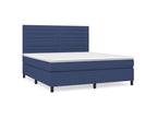 Sommier à Boisona de lit avec matelas Bleu 160x200 Tissu LKFJ56790