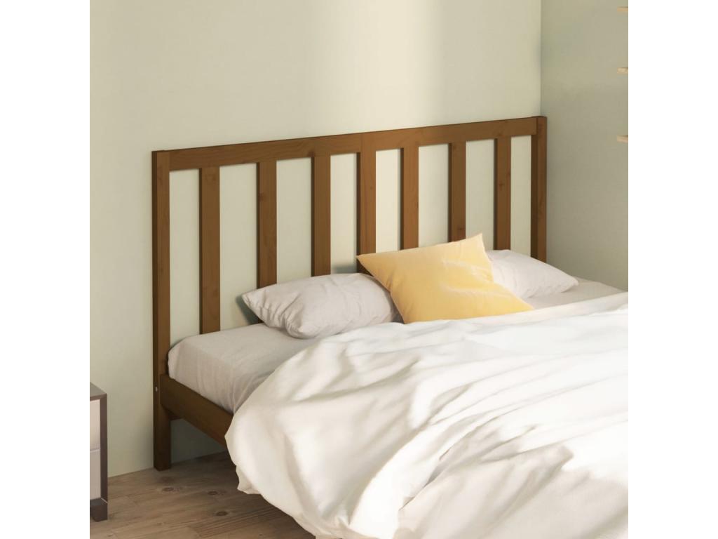Tête de lit Marron miel 156x4x100 cm Bois massif de pin JKGH91855
