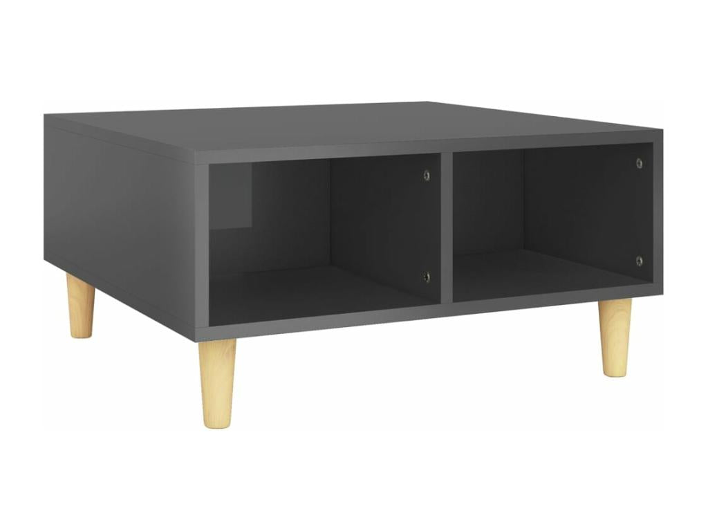 Table basse Gris brillant 60x60x30 cm Aggloméré IYBG04011