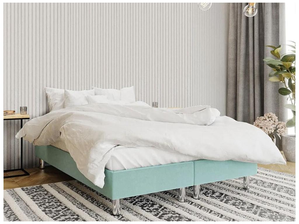 Lit continental Boisona 101 Double Continental Turquoise 160x200 Tapisserie 160x200cm CHHO35724