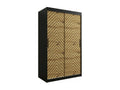 Armoire Boisona 308 Chêne Boisona - Noir 200x120x62cm Portes d'armoire Glissement JHNR81233